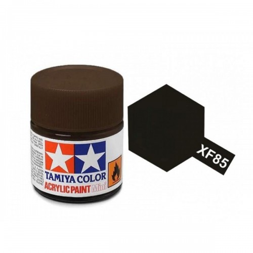 TAMIYA XF-85 RUBBER BLACK - ACRYLIC PAINT (FLAT) 10ML
